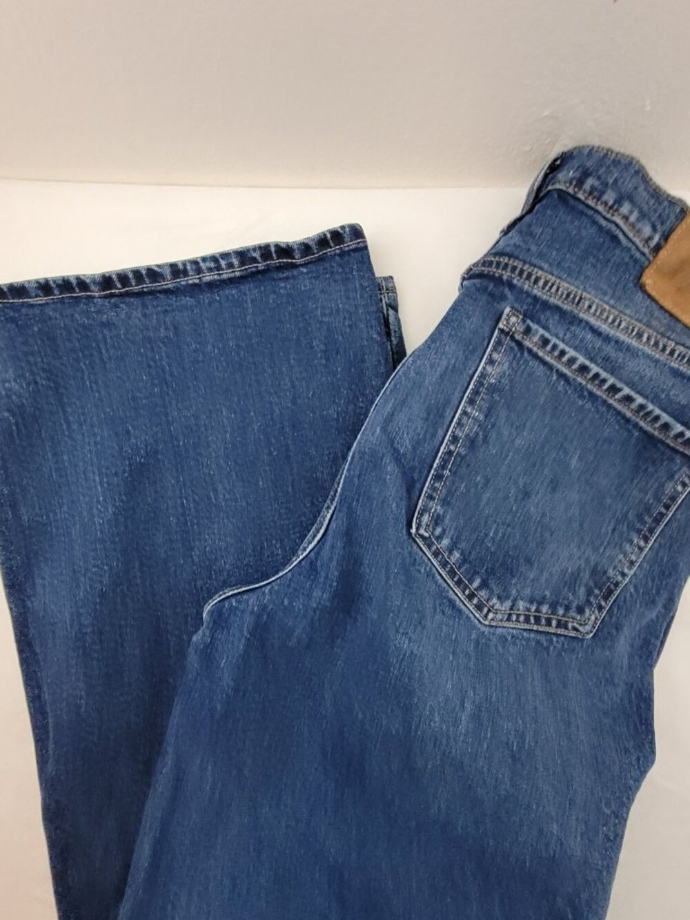 Banana Republic Jeans Womens 31 Blue The Icon Classic Wide Leg Medium Wash Denim - Picture 15 of 16